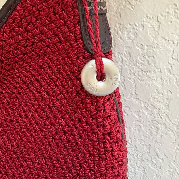The Sak Red and Brown Crochet Shoulder Bag - Picture 2 of 15